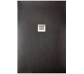 Plato de ducha strato - plato de ducha - negro - 120x90cm