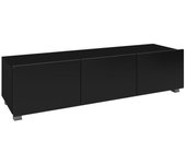 Mueble tv tivdalu 103, negro, negro brillante, número de puertas: 3.00, 150x37x43cm