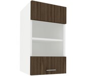 Mueble alto haaus karo, 1 puerta de cristal, roble bronce/blanco, 40 x 30 x 60 cm