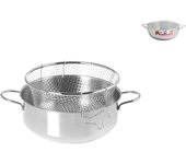 Freidora de acero inoxidable home cm28 con cesta cm27
