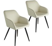 Tectake 2 sillas acolchadas