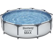 Piscina sobre el suelo redonda steel pro max con bomba de filtro