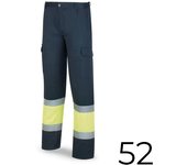 Calças poliéster/algodao bicolor alta visibilidade azul/amarelo tamanho 52 388pfxyfa/52 marca