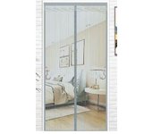 Cortina mosquitera magnética con cierre automático, 110 x 210 cm (gris)