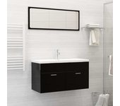 Vidaxl lavabo empotrado con grifo cerámica blanco 91x39x18 cm