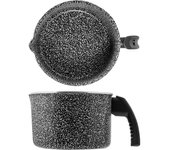 Olla de piedra para leche en aluminio con revestimiento antiadherente de piedra de 6 capas, apta para placas de inducción, 14 cm.