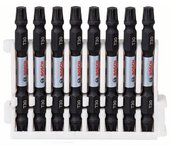 Bit doble bit set control de impacto. 8 piezas. t30. 65 mm