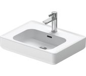 Lavabo sobre encimera duravit soleil by starck, 560x435mm, con rebosadero y agujero para grifo, 237856, 2378560027, color: blanco