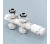 Emke grifo termostático para radiador con controlador de temperatura (blanco)