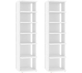 Zapatero zapatero mueble de almacenaje entrada pasillo salón juego de 2 27,5 x 27 x 102 cm madera contrac 02_0022124