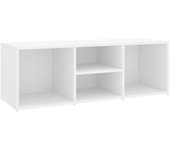 Banco para zapatos, botas, cómoda, estante, almacenamiento de entrada, 105 x 35 x 35 cm, aglomerado blanc 02_0022886