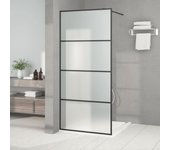 Vidaxl mampara de ducha vidrio esg esmerilado negro 90x195 cm