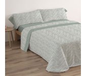 Juego sábanas estampadas 144 hilos etni verde 150cm donegal collections