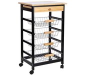 Carro de cocina de madera 47x37x82h cm