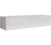 Mueble tv venenou 125, blanco, blanco brillante, número de puertas: 2.00, 140x30x40cm