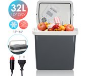 Nevera eléctrica portátil de 32 l, 12 v y 230 v para coche, camión, , autocaravana y enchufe