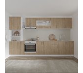 Set cocina haaus karo v33, madera natural/blanco, encimera thermo 28 mm, l 340 cm