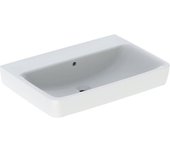 Geberit renova plan, lavabo, 70x48 cm, sin agujero para grifo, con rebosadero, 501646, 501.646.00.1, color: blanco mate