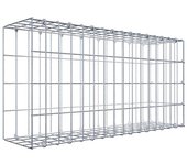 Gabión para montar con dimensiones 80 cm x 40 cm x 20 cm (l x a x p), malla 5 x 10 cm, anillo en c,. atenc.: falta una reja - diámetro del cable ...