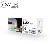 5 focos led lux blanco cálido + transformador 30w - owlia - vida media 50.000 horas - ø 70mm - plug & play - focos de terraza