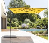 Hespéride - sombrilla colgante cuadrada manoa amarillo mostaza - 2.5 x 2.5 m