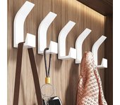 50 ganchos adhesivos resistentes para baño, sin taladros, autoadhesivos, antideslizantes, impermeables, duraderos, blancos