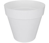Pot de fleurs rond loft urban avec roues ø 40 x h.35 cm - blanc