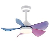Ventilador de techo led baby regulable con control remoto (24w 3cct 3080lm) ip20 ø56cm con aspas de colores