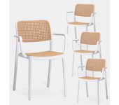 Packs 4 sillas blanco 57 x 81 cm