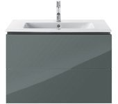 Lavabo para muebles duravit me de starck, 1 agujero para grifo, rebosadero, con banco para grifo, 830 mm, 2336830000, color: blanco