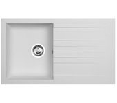 Fregadero ausmann fibre blanco reversible con escurridor para montaje sobre encimera 86x50 cm 1208957673