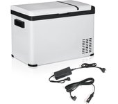 Nevera portátil compresor 30l outsunny 61x32x40 cm blanco