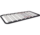 Somier 105x190 cm multiláminas con reguladores lumbares, firmeza adaptable, tubo 40x30 mm y laminas de haya natural (sin patas)