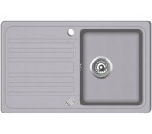 Fregadero de granito con escurridor reversible 76,5 cm gris 02_0002305