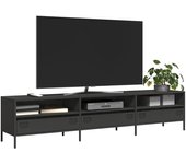 Mueble de tv negro 202x39x43,5 cm acero laminado en frío vidaxl