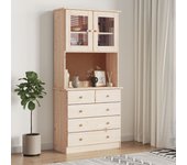 Maison exclusive - aparador alto alta madera maciza de pino 77x35x165 cm