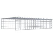 Gabión para montar en altura y longitud 100 cm x 20 cm x 50 cm (l x h x p), malla 5 x 5 cm, espiral ¡atención! faltan dos rejillas. - diámetro...