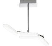 Lámpara led smd de techo boomerang (30w 3000k 1920lm) ip20 40x20x72cm fabricada en pvc y aluminio color blanco y cromo