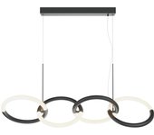 Maytoni node moderna lámpara de techo colgante con barra de 4 luces, led integrado negro 3000k