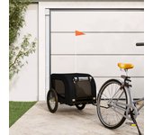 Remolque de bicicleta para mascotas negro vidaxl
