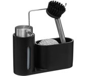 5five - organizador de fregadero con dosificador 150ml negro