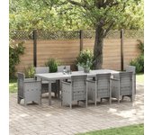 Vidaxl mesa de jardín gris claro 250x100x73 cm poly rattan, vidaxl mesa de jardín gris claro 100x100x73 cm poly rattan, vidaxl mesa de jardín gris cla