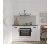 Set cocina haaus karo v5, blanco, encimera thermo 28 mm, l 140 cm