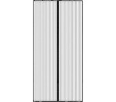 Mosquitera magnética para puertas, cortinas antimoscas, mosquitera para ventana corredera, sin necesidad de taladrar (120 x 210 cm, negra
