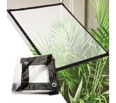 Lona transparente con ojales invernadero de plástico para exteriores terraza lonas protectoras impermeables para muebles de exterior jardín 2x3m