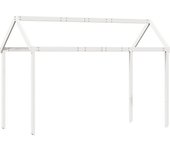 Dosel de cama infantil en madera maciza blanca 207x80,5x151,5 cm