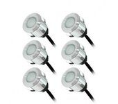 Kit led spot terrace 6x0,6w 120° 12v - white hot 3000k