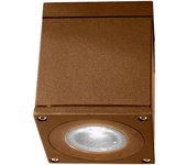 Lámpara de techo foco cuadrado lámpara de techo led gu10 6w luz bañera cabina de ducha baño sensorial ip65 230v color corten luz roja