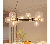 Zmh lámpara colgante para comedor, 14 llamas, moderna, lámpara colgante g9, bola de cristal