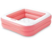 Intex - piscina acolchada cuadrada - rosa